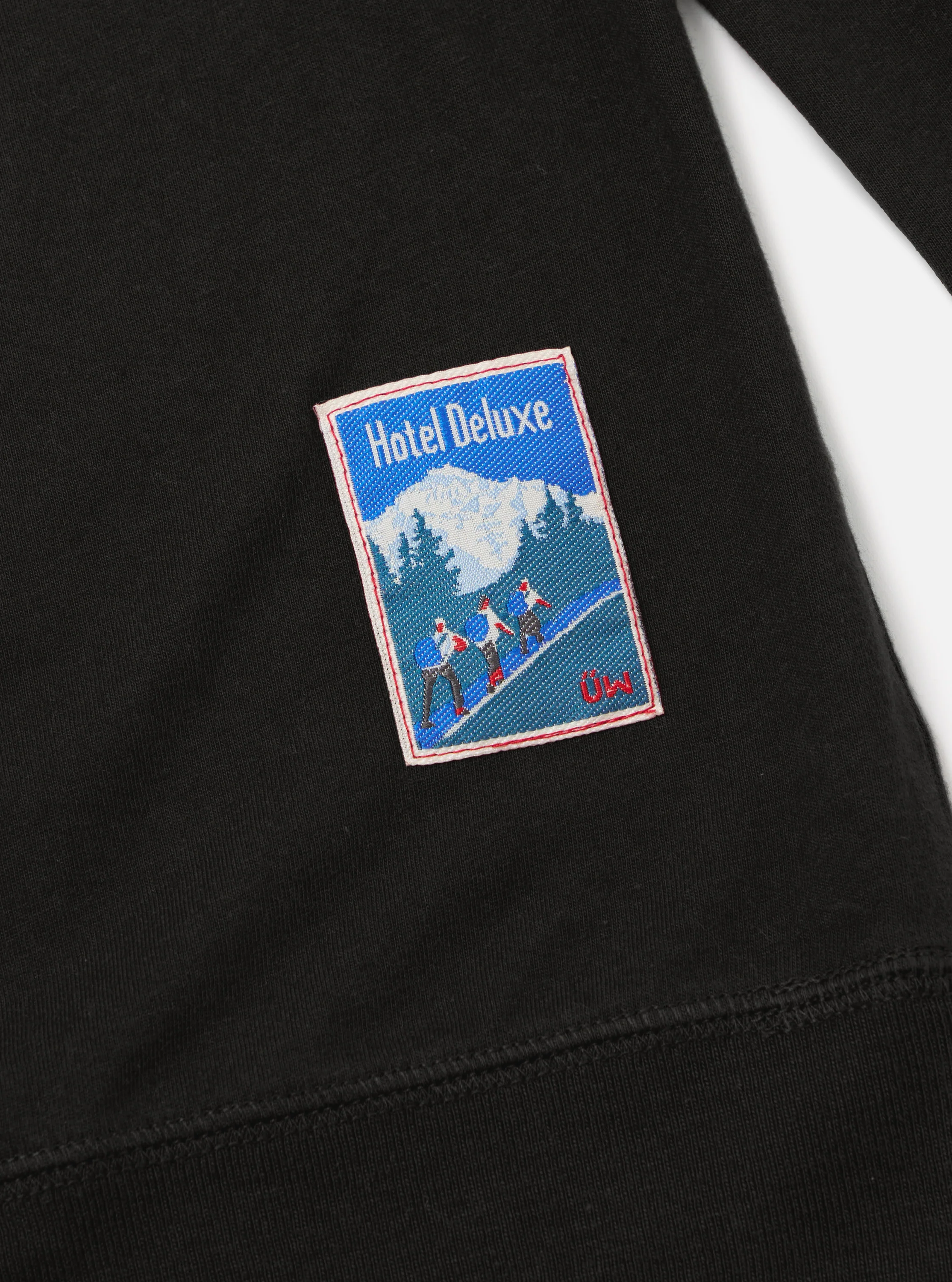 Black Single Jersey Funnel Neck Tee - Image 6